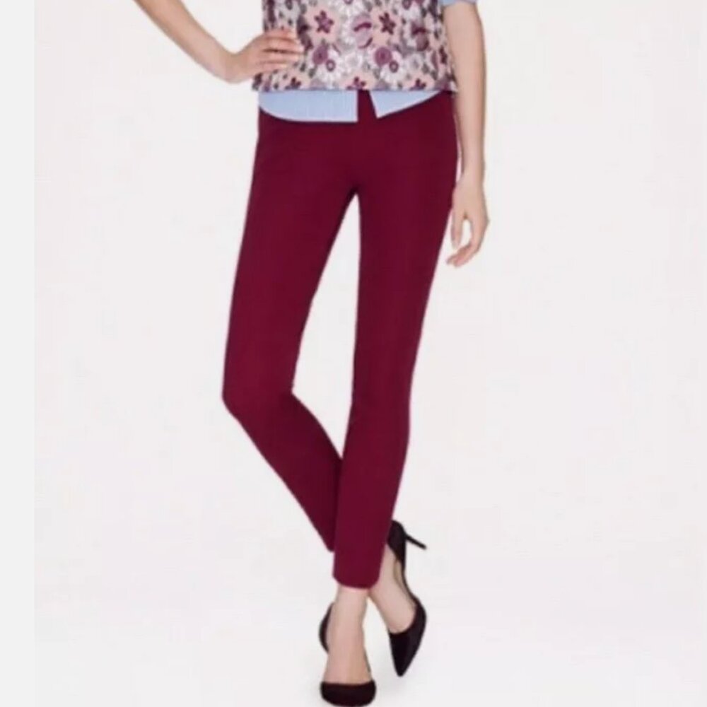 J CREW Burgundy Minnie Pant P12